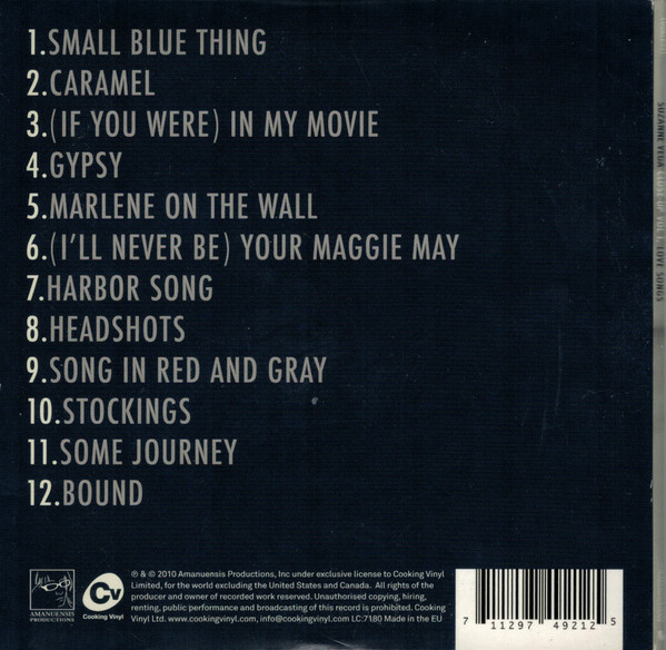 Suzanne Vega  Close up Vol 1; Love Songs : Back